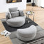 Chaise pivotante de 39 po avec rangement Moon - Chaise de chambre à coucher confortable, mousse moderne et tissu doux, fabrication-539866002