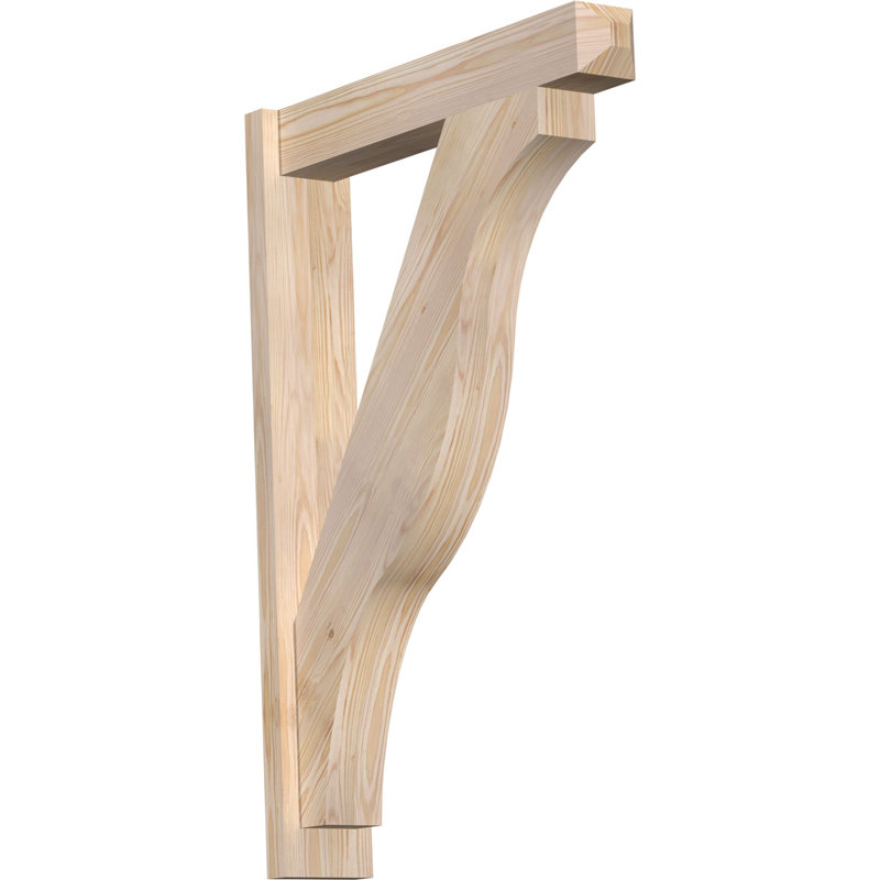 Persienne en bois rustique Funston Craftsman, Sapin Douglas de 5 1/2 po (lisse), P 38 po x H 42 po