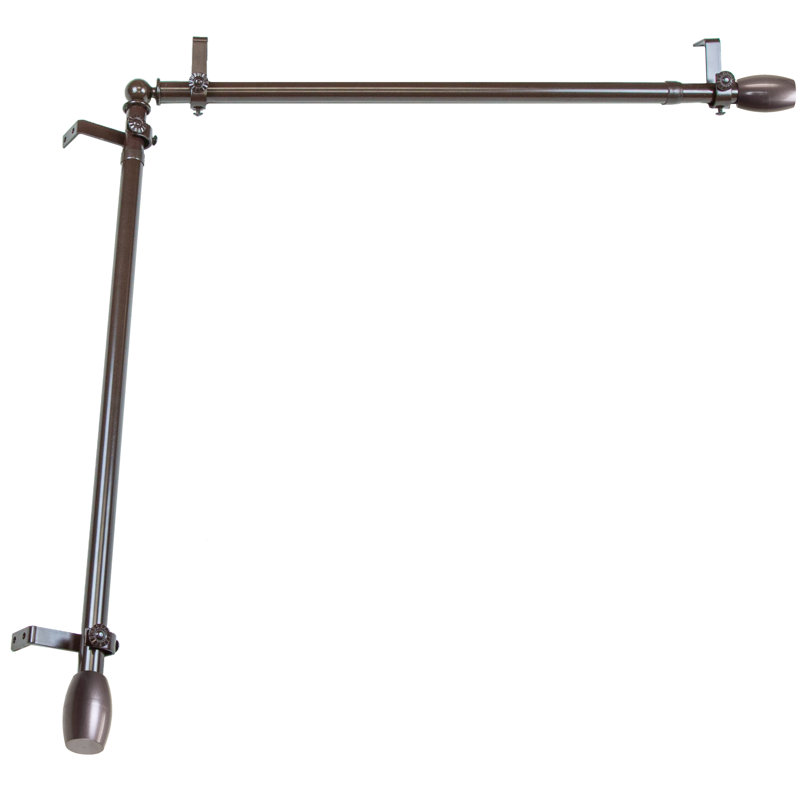 Tringle à rideaux simple à deux faces maymie, Cacao, H 2,5 po x l 240 po x P 1,38 po