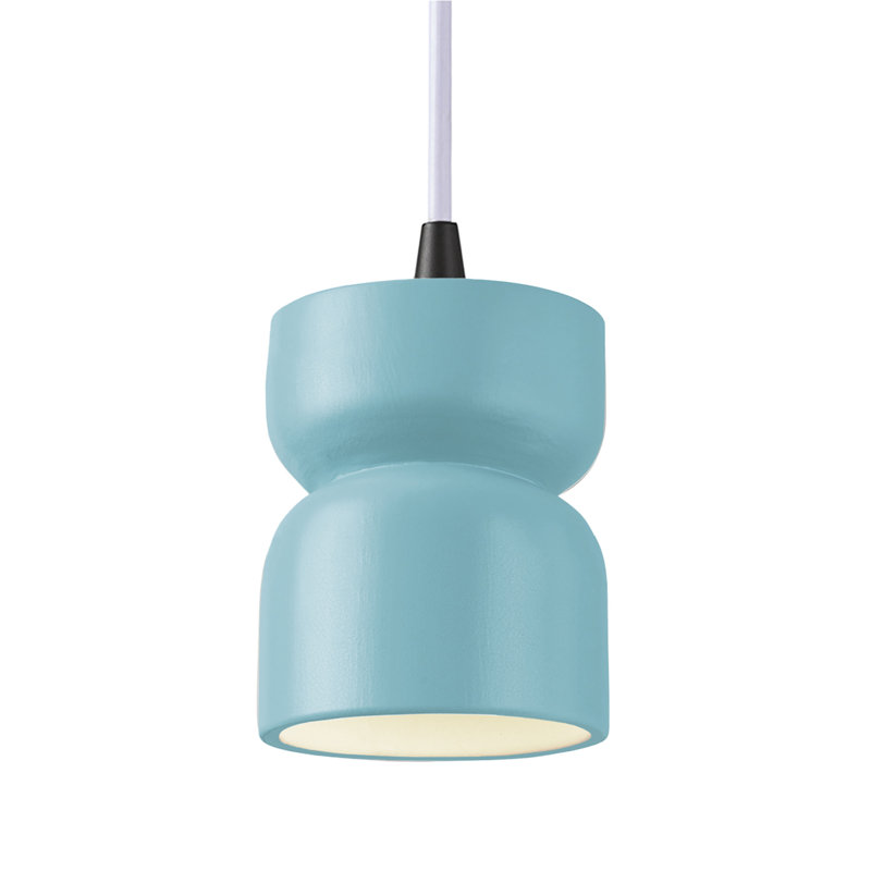 Luminaire suspendu simple Nysta, Reflet de piscine, Noir mat