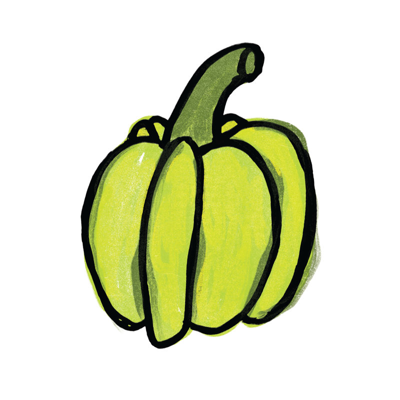 Bell Pepper - Wrapped Canvas Painting, 76cm H x 76cm W x 3.8cm D