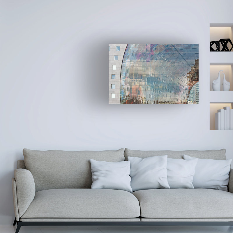 Greetje Van Son Movement Behind Faasade Canvas Art, H 12 po x l 19 po
