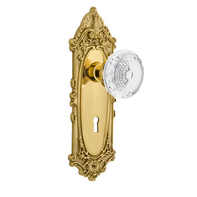 Plaque longue de porte à simple mannequin avec serrure victorian Meadows