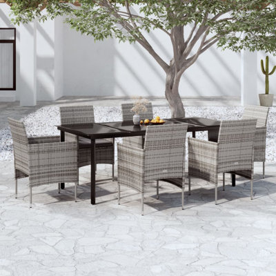 Patio Dining Set with Rectangular Table , Cushions Included