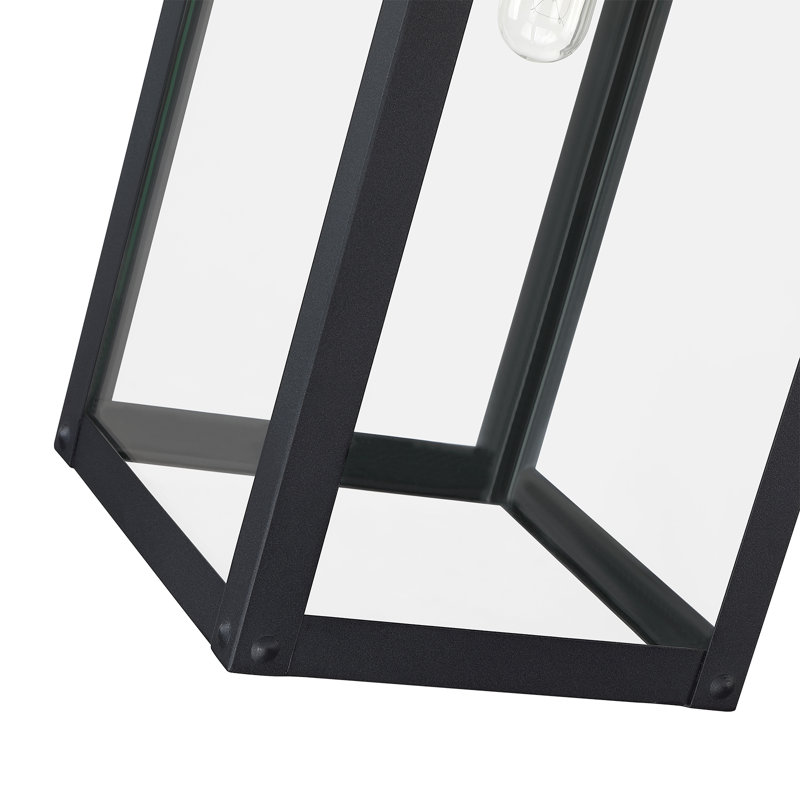 Applique murale d'extérieur noire 25 po sans crépuscule à l'aube, H 25 po x l 7 po x P 11 po