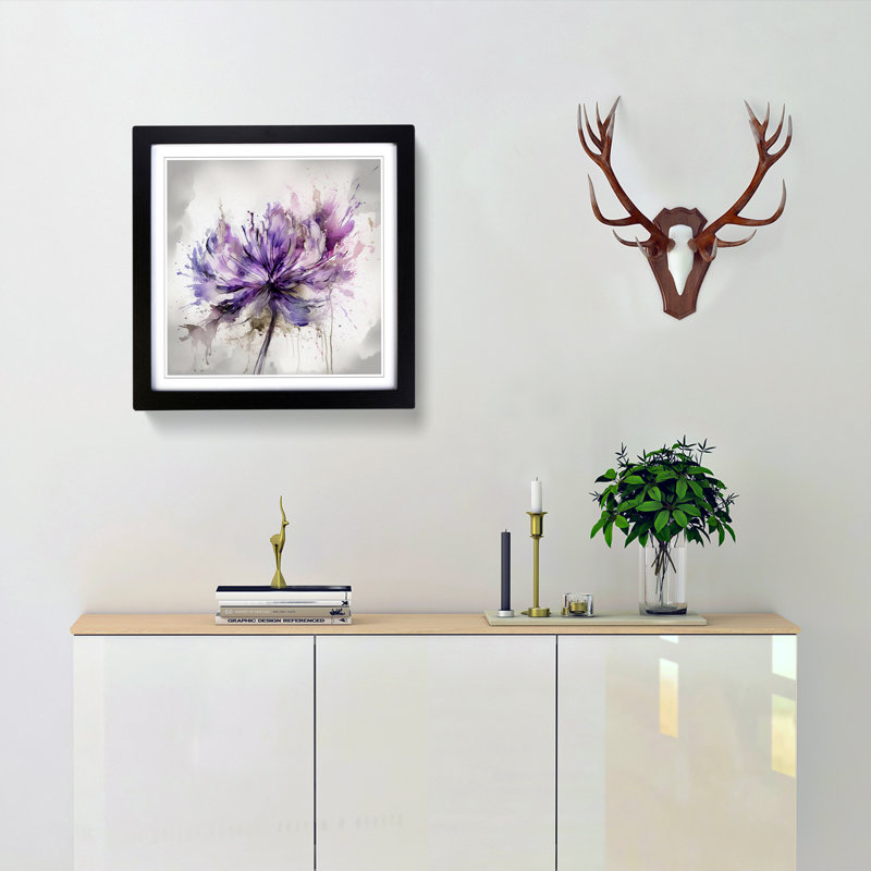 Single Picture Frame Print on Wood, Black Framed