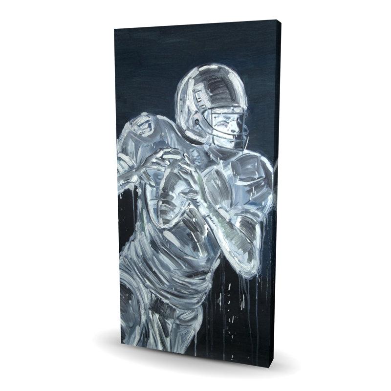 Joueur de football, homme des cavernes, toile - art unique de décoration intérieure