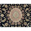 8'x10'1" Vulcan Blue Hand Knotted Nain Center Medallion Flower Design 250 KPSI Wool Rug A6BC48509E5D47F49D0ECCD3875C8887