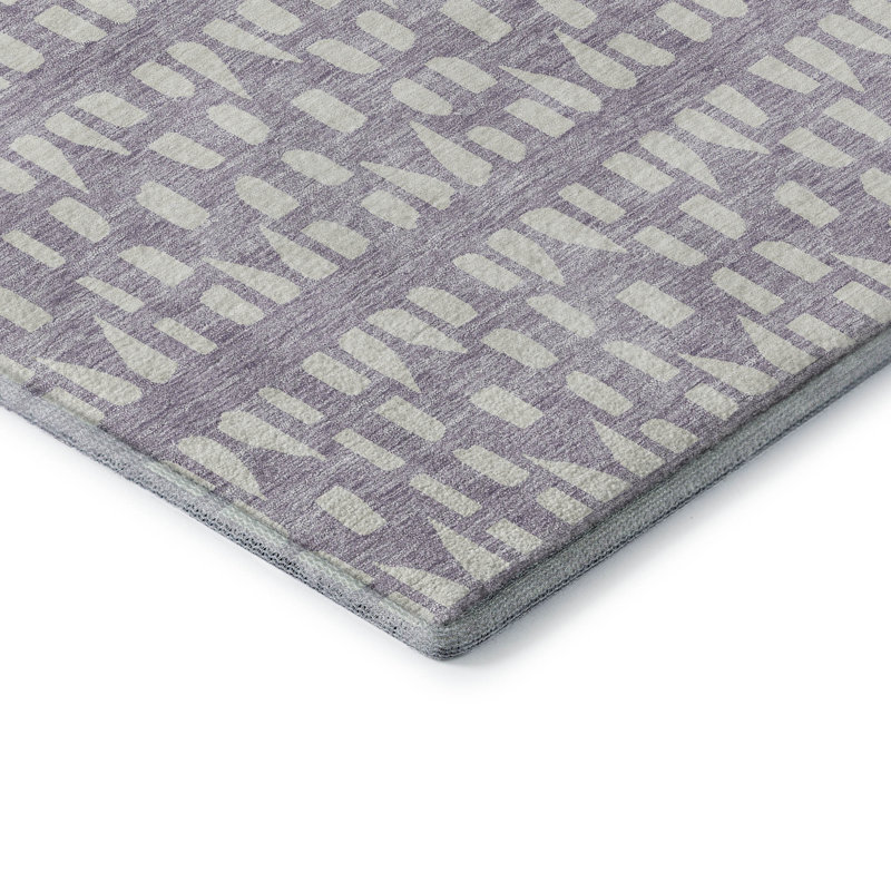 Premium Machine Washable Prisco Lavender Rug, Rectangle 10' x 14'