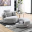Chaise pivotante moderne et spacieuse - Coussins en mousse haute, rangement et salon