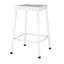 Tabouret de comptoir en métal thermolaqué blanc, ensemble de 2