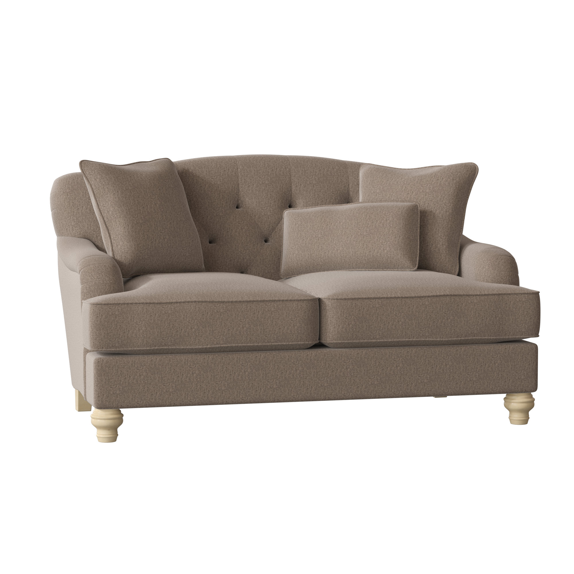 Sullivan 65'' Upholstered Loveseat, Handsome 7 Taupe Performance Twill, Linen, Yes