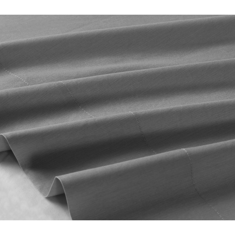 Ensemble de draps en bambou et rayonne avec taies d'oreiller, Rose, Ensemble de draps pour lit simple TG + 3 articles 