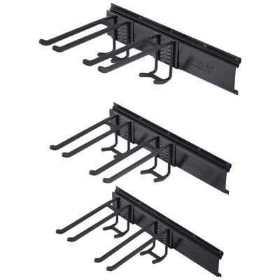 Garage Tool Organizer, 800 Lbs Max Load Capacity, Wall Mount Yard Garden Storage Rack Organization Heavy Duty With 6 Adjustable Hooks And 3 Rails, For Garden Tools, Shovels, Trimmers, And Hoses