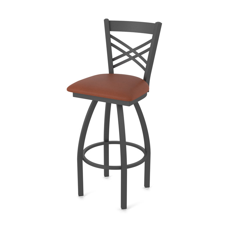 Tabouret pivotant 820 Catalina, Étain, Vinyle - Adobe Rein, Tabouret de bar (siège d'une hauteur de 30 po)