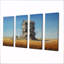 Abandonné Lonely Country House On The Prairie - ensemble d'art mural paysage 4 pièces-2063247652