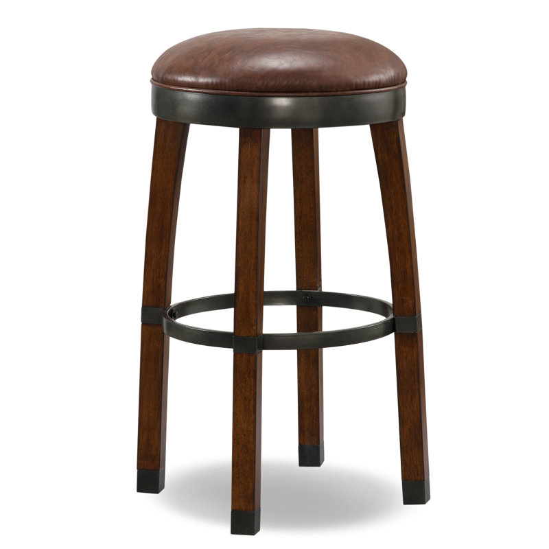 Tabouret de bar et de comptoir pivotant Coomes, Terre de Sienne / zibeline, Tabouret de comptoir (siège d'une hauteur de 26 p