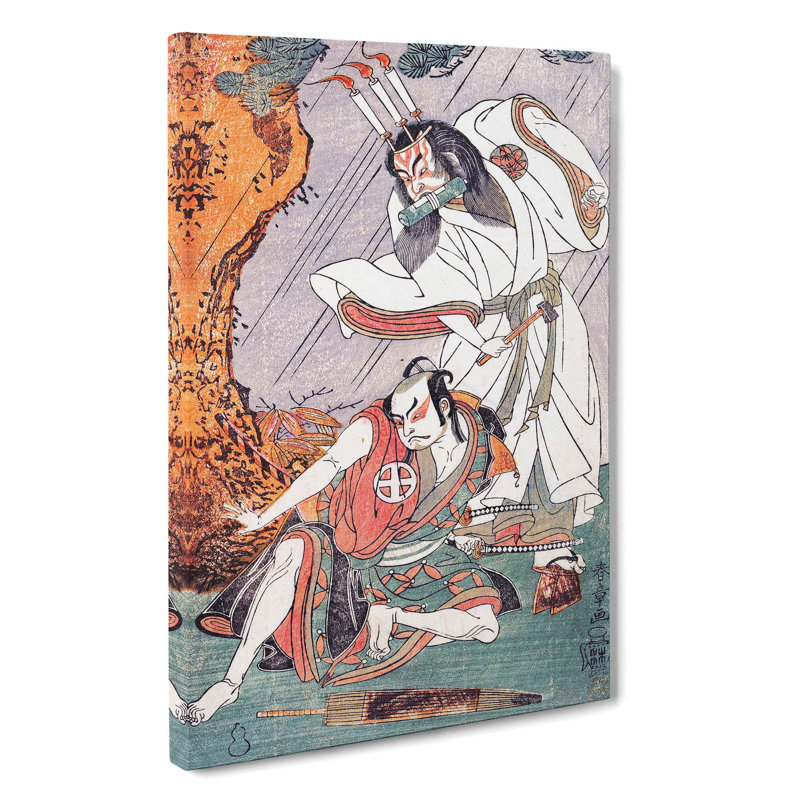Uzaemon & Otani by Katsukawa Shunsho - Wrapped Canvas, 60cm H x 40cm W x 3cm D