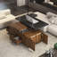 Table basse relevable avec 2 tabourets Modern