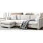 Canapé d'angle moderne et luxueux, 244 x 142 cm, en forme de L, revêtement en chenille, méridienne surdimensionnée, 4 coussins (dont 2 inclus), idéal pour la maison, le bureau ou un appartement. Coussin de dossier confortable, pieds argentés. Canapé d'angle Cloud.