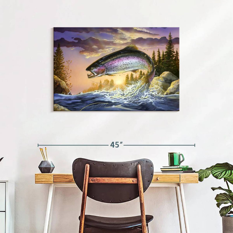 Senne Mighty Trout, 24" H x 36" W