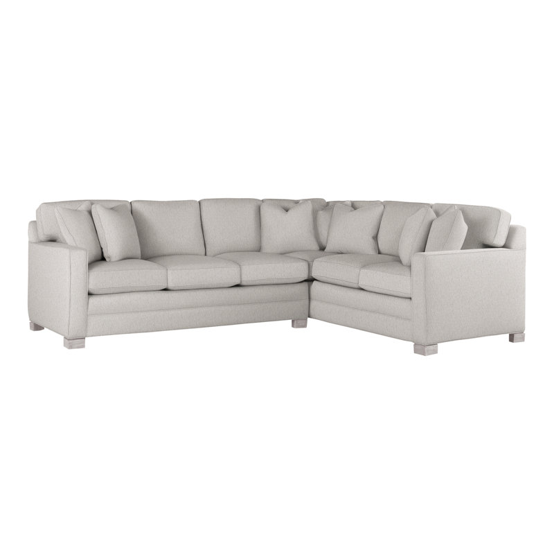 Hillcrest Upholstered L-Shaped Sectional Reversible, Navada Granite, Dove Gray