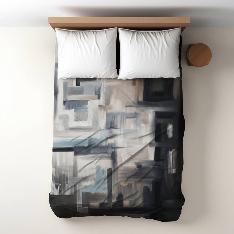 Polyester Sateen Duvet Cover, Twin Duvet, Brown Nought