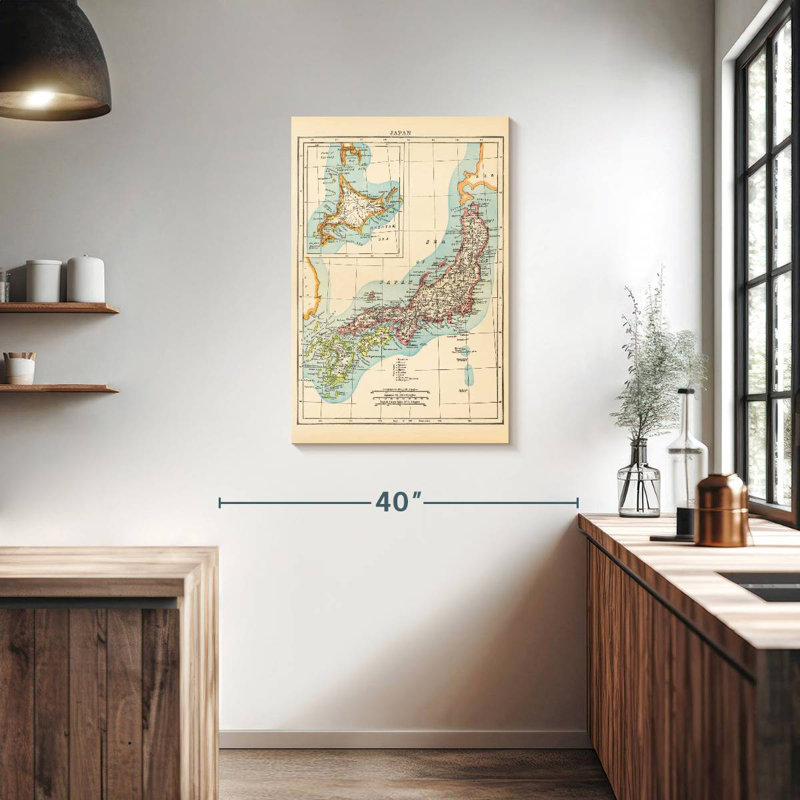 Aliaz Map Of Japan, 36" H x 24" W