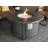 Silverlock Round Aluminum Propane Smokeless Fire Pit Table with Hidden Fuel Tank