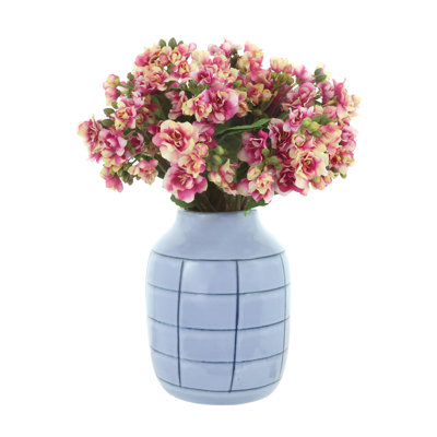 Violets Arranged in Ceramic Vase