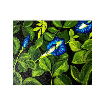 Fleur Neelkanth | Acrylique sur toile | Par Meenakshi