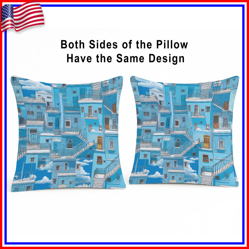 Coussin Buildings, coussins double face Architecture, 20 x 20 inches