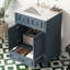 Meuble-lavabo de 24 po avec lavabo en céramique, armoire de rangement en bois massif avec portes à fermeture douce, style rétro, bleu-95702996-95703003