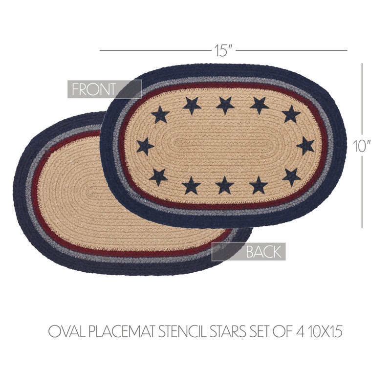 Geometric Oval Placemat, 10" x 15"