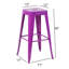 Tabouret à hauteur de comptoir 30 po, ensemble de 4 tabourets de bar en métal sans dossier, non empilable, amovible et facile à assembler, pour économiser de l'espace pour un îlot de cuisine / bar / café / salle à manger (mauve)-623485639-623485634-623485643