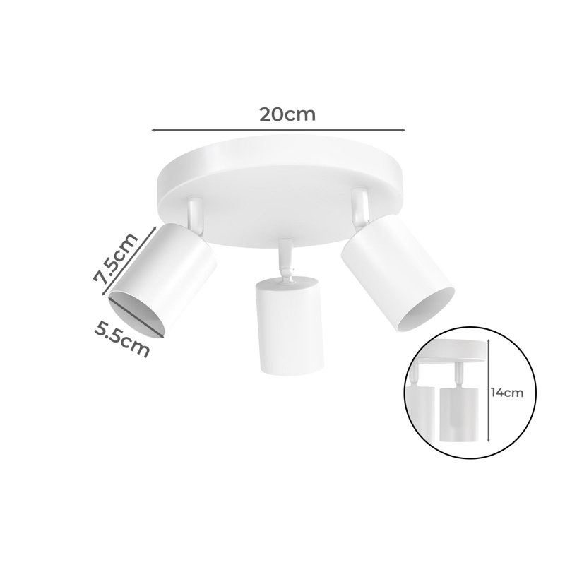 Steel Spotlight, White, White