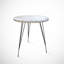 Table de bout Sandalf avec pieds en métal - marbre blanc