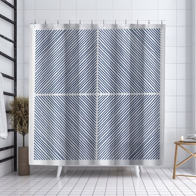 Rideau de douche Coco, Bleu marine