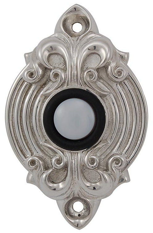 Sforza Push Button, Polished Silver