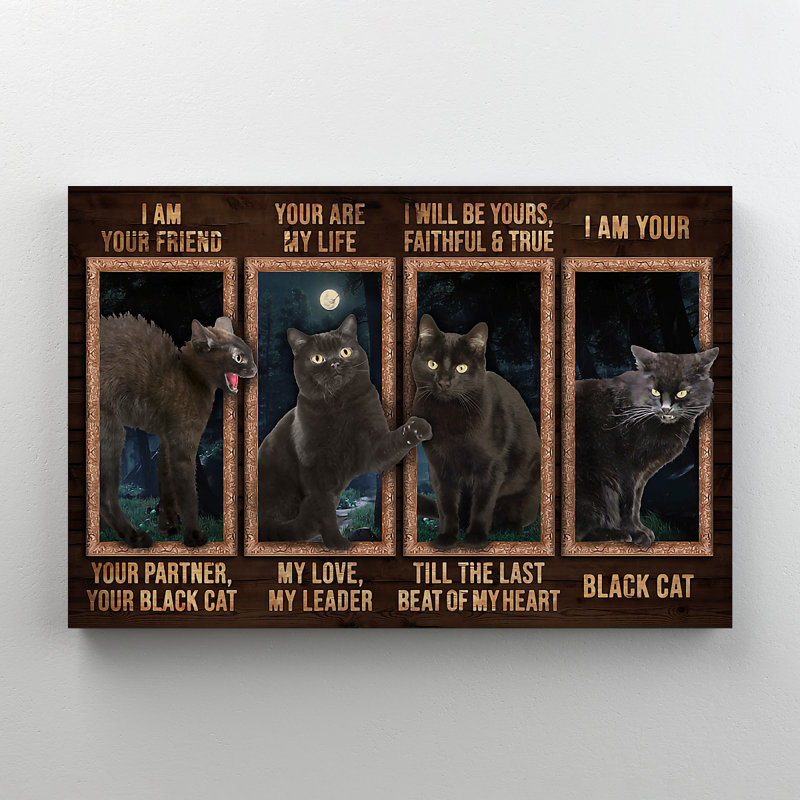 «Four Shades Of Cat», impression sur toile tendue, H 11 po x l 14 po x P 2 po
