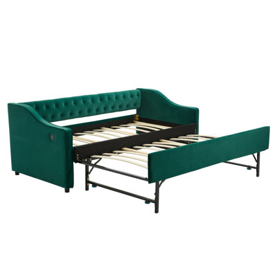 Velvet Daybed With Trundle