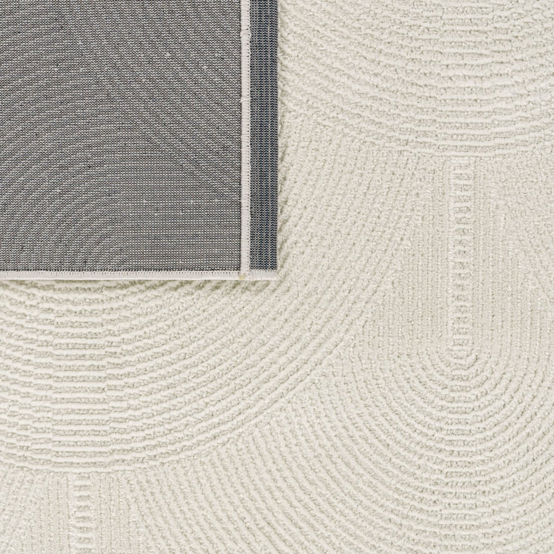 Minimalist Area Rug with Arched Lines, Rectangle 5'3" x 7'3"