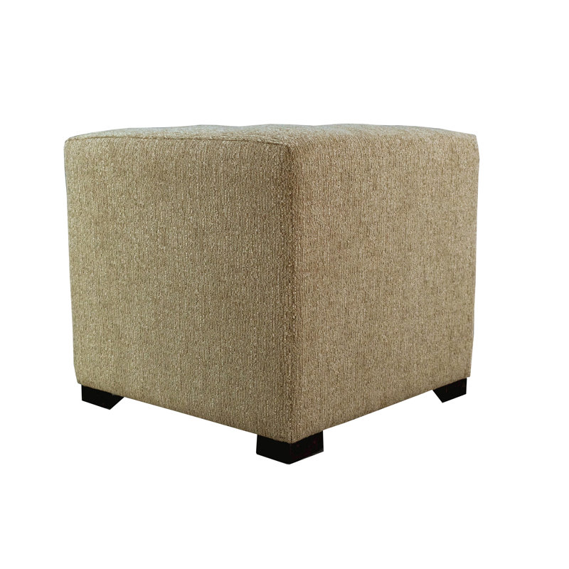 Hadlee Upholstered Ottoman, Doe Polyester Blend