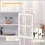 Élégant buffet avec huche, armoire de rangement pour garde-manger avec porte en verre encadrée et espace pour micro-ondes-2058712675