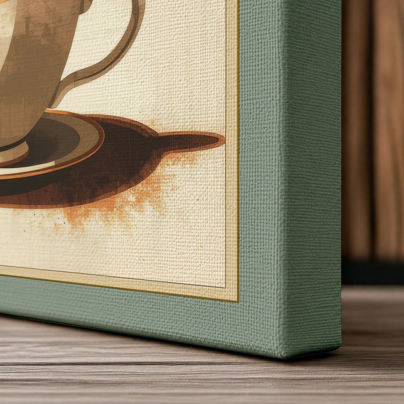 Thoughts in Steam Modern - Wrapped Canvas, 24x16 - 61.0 x 40.6 cm, Sage Border