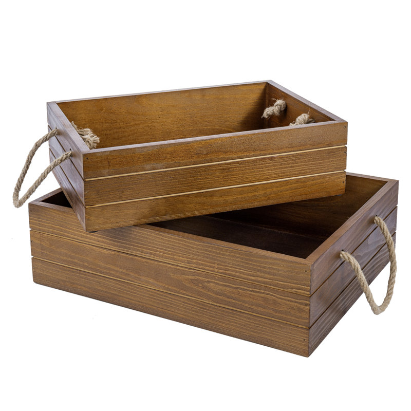 Boîte de rangement en bois 2 pièces