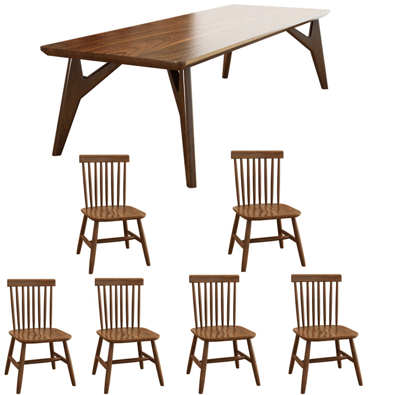 Table de salle à manger rétro et simple, H 29,53 po x L 70,87 po x l 31,5 po