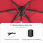 Darcie-Mai 120'' x 78'' Rectangular Tilt Market Umbrella-1840110542