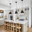 Hinsinger 9.4“ Wide Single Cone Kitchen Island Pendant Light with Wood Accents-967346898-1003089392