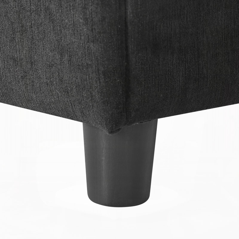 Canapé moderne avec deux coussins décoratifs pour le salon, Similifourrure noire